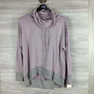 Shimera Purple Funnel Neck Long Sleeve Sweater